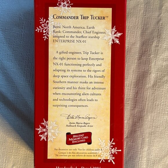 New- Christmas Ornament- Hallmark Keepsake- 2004 Commander Trip Tucker - Picture 2 of 2